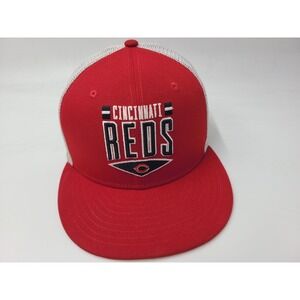 Cincinnati Reds New Era 9Fifty Mesh Trucker Snapback‎ Hat Cap Men MLB Red White